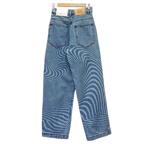 NWT BDG Rih Extreme Baggy Jean Blue Swirl Multi Streetwear Jeans Size 24 | 00 - Picture 3 of 14